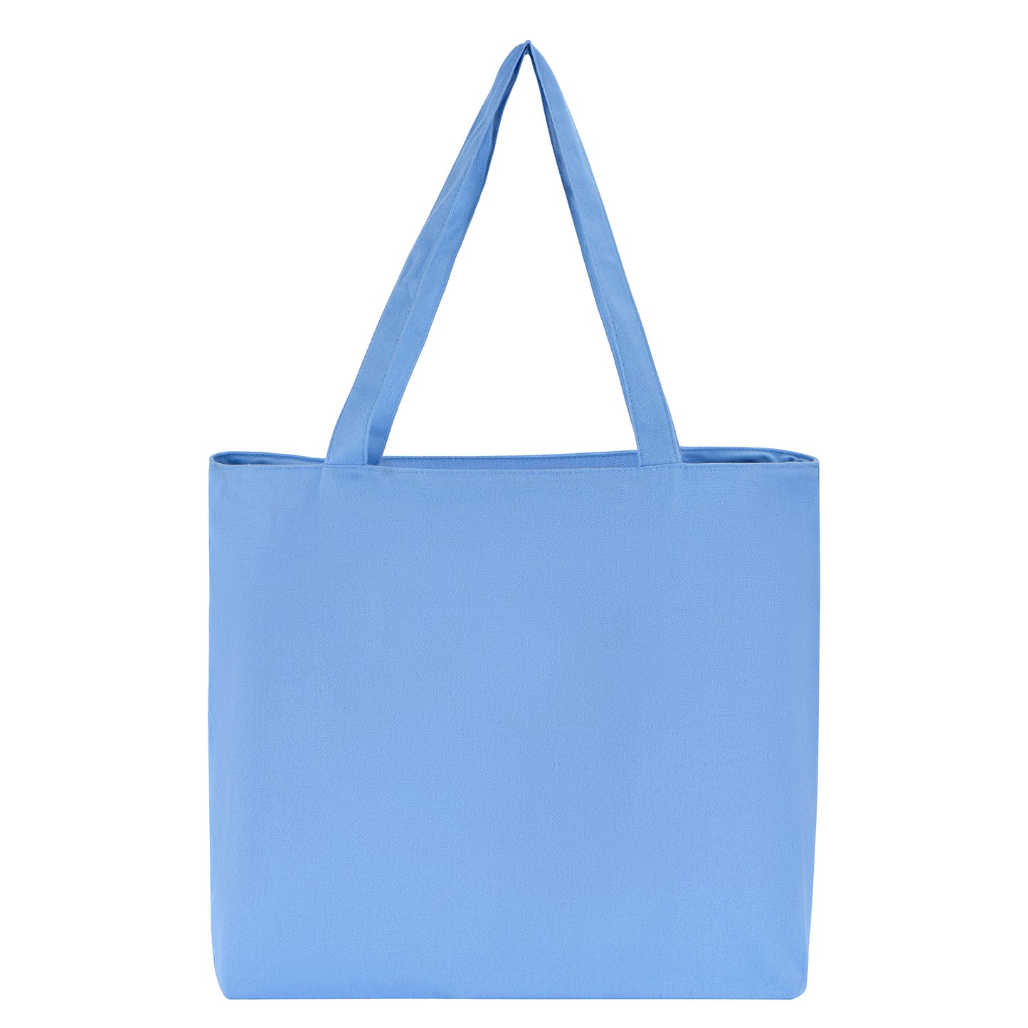 Large Zipper Cotton Tote Bag with Inner Pocket