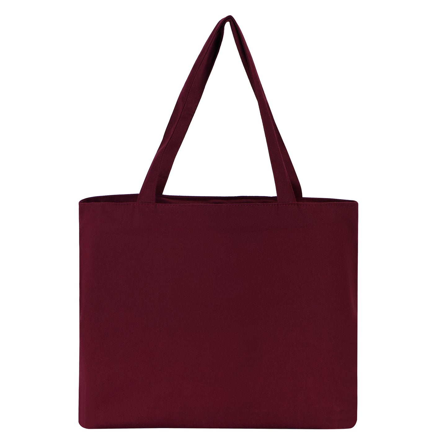 Large Zipper Cotton Tote Bag with Inner Pocket
