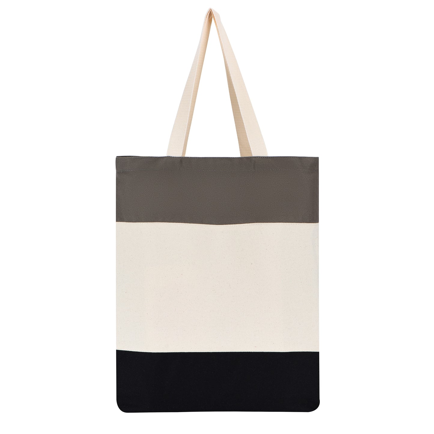 Tri-Color Cotton Tote Bag