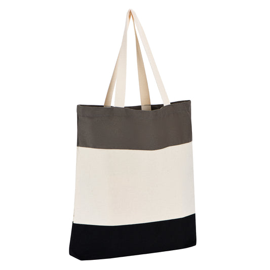 Tri-Color Cotton Tote Bag