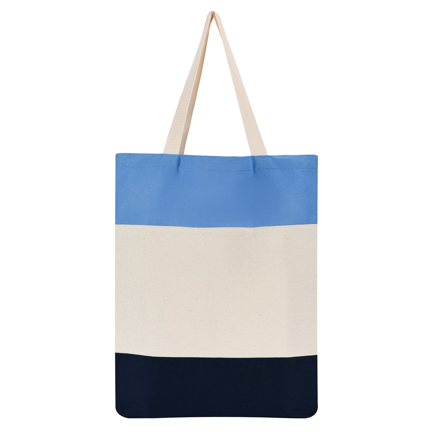 Tri-Color Cotton Tote Bag