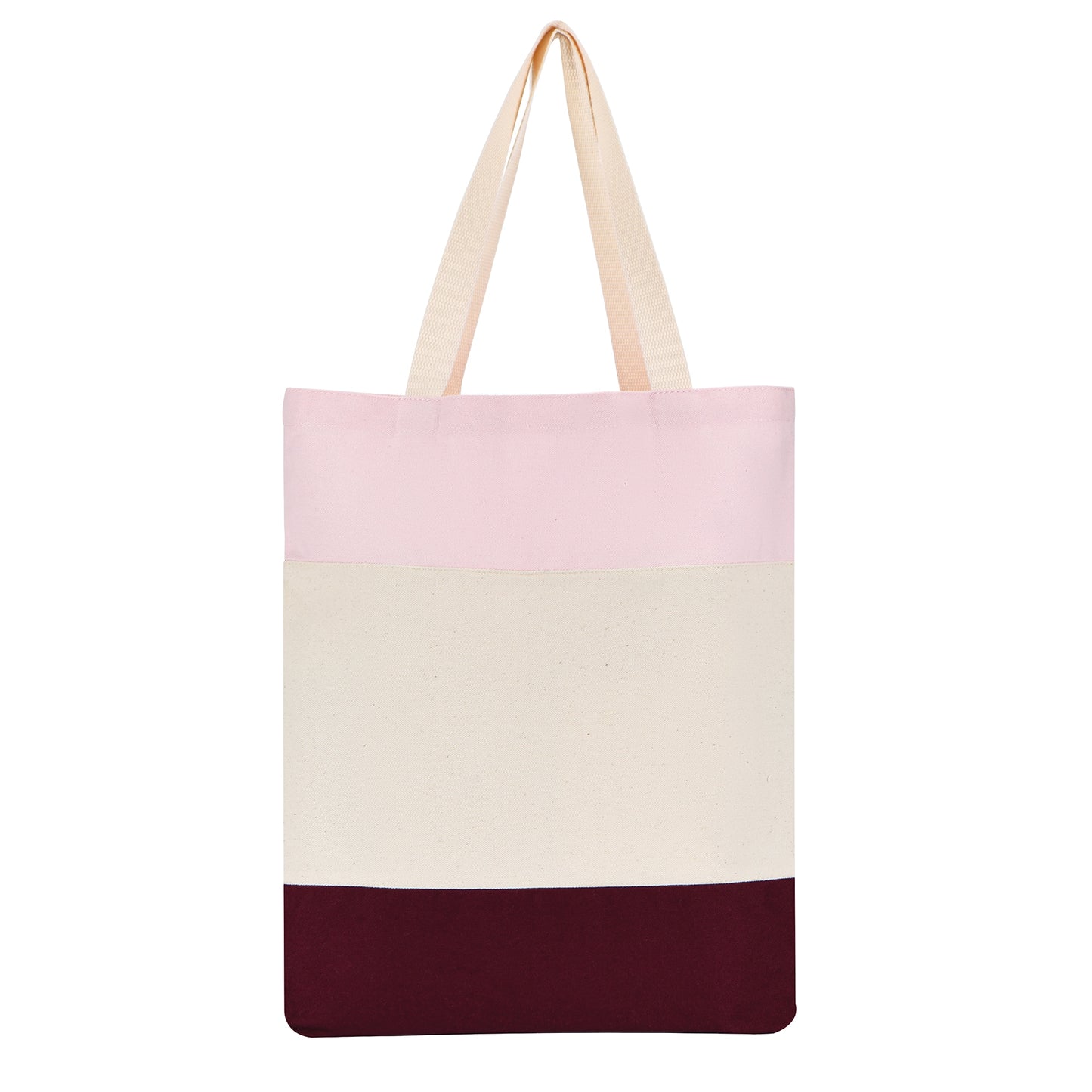 Tri-Color Cotton Tote Bag