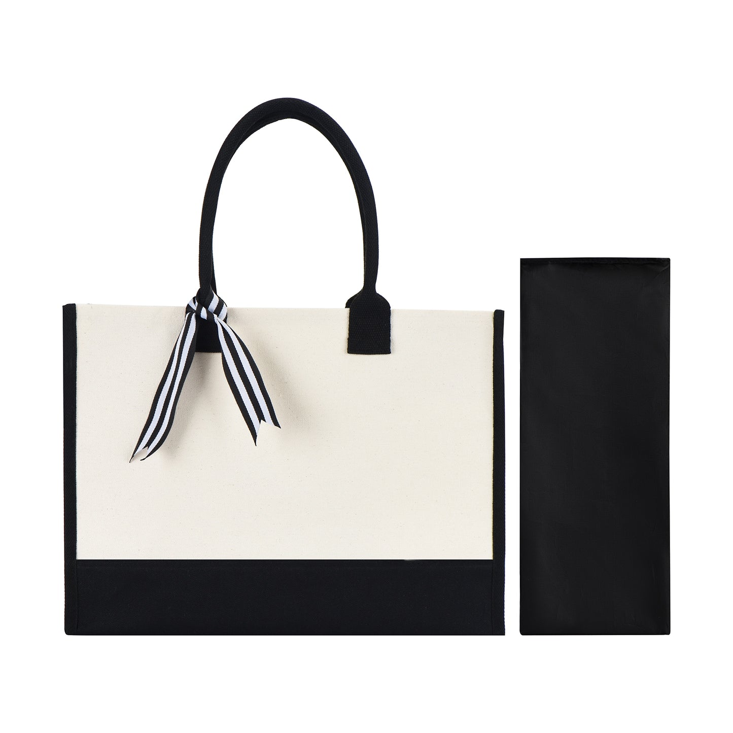 Wedding Tote Bag w/Bottom Board Support and Ribbon