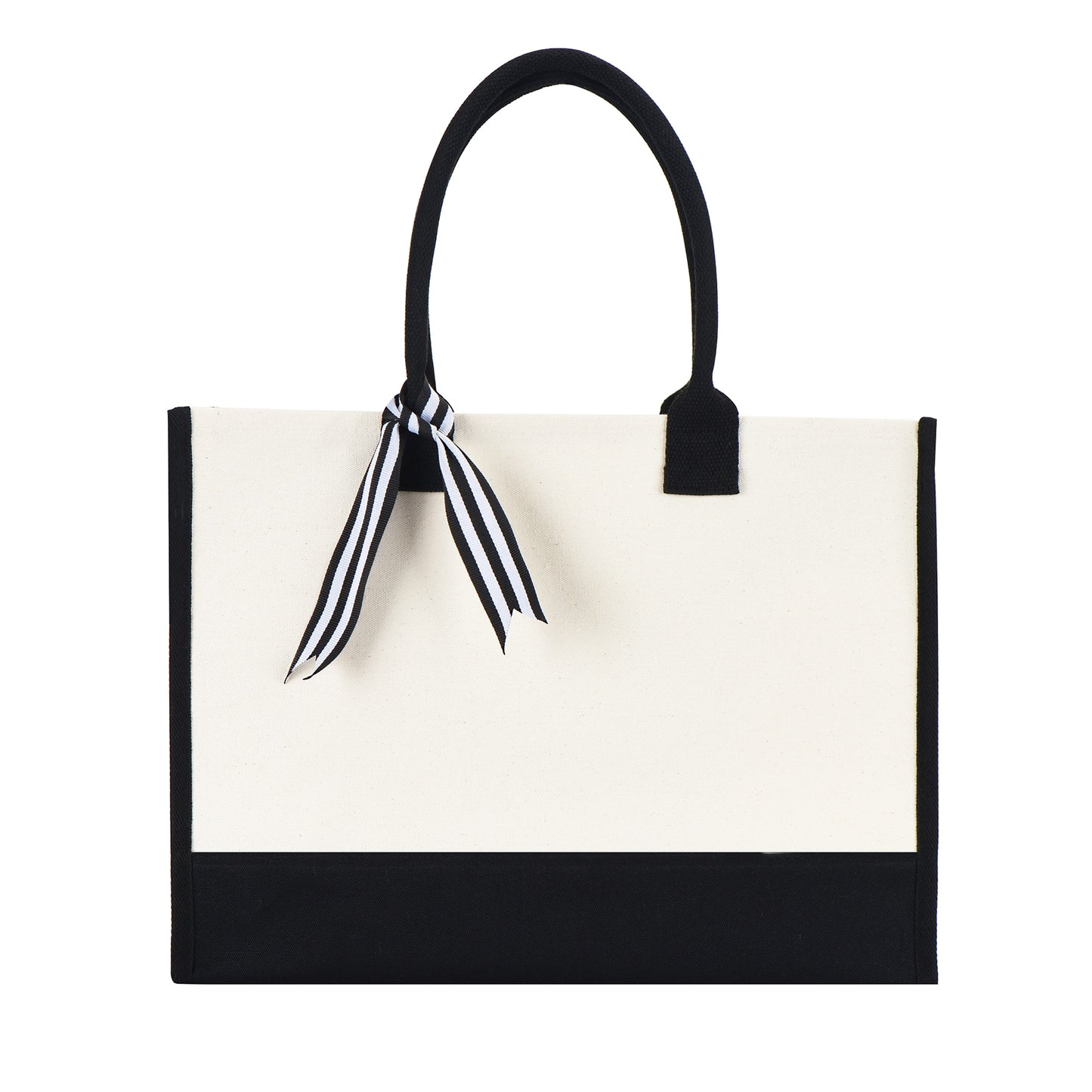 Wedding Tote Bag w/Bottom Board Support and Ribbon