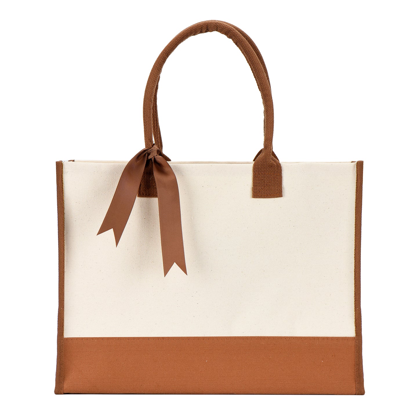 Wedding Tote Bag w/Bottom Board Support and Ribbon