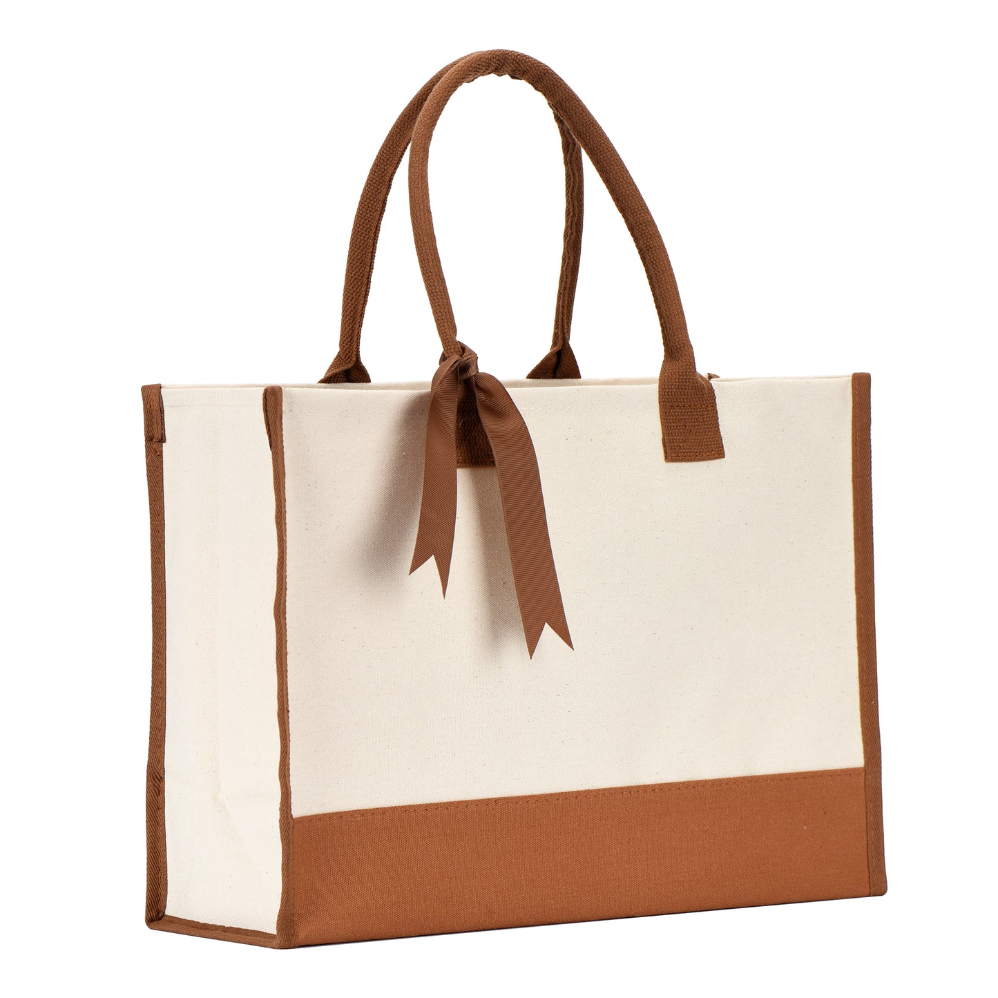 Wedding Tote Bag w/Bottom Board Support and Ribbon