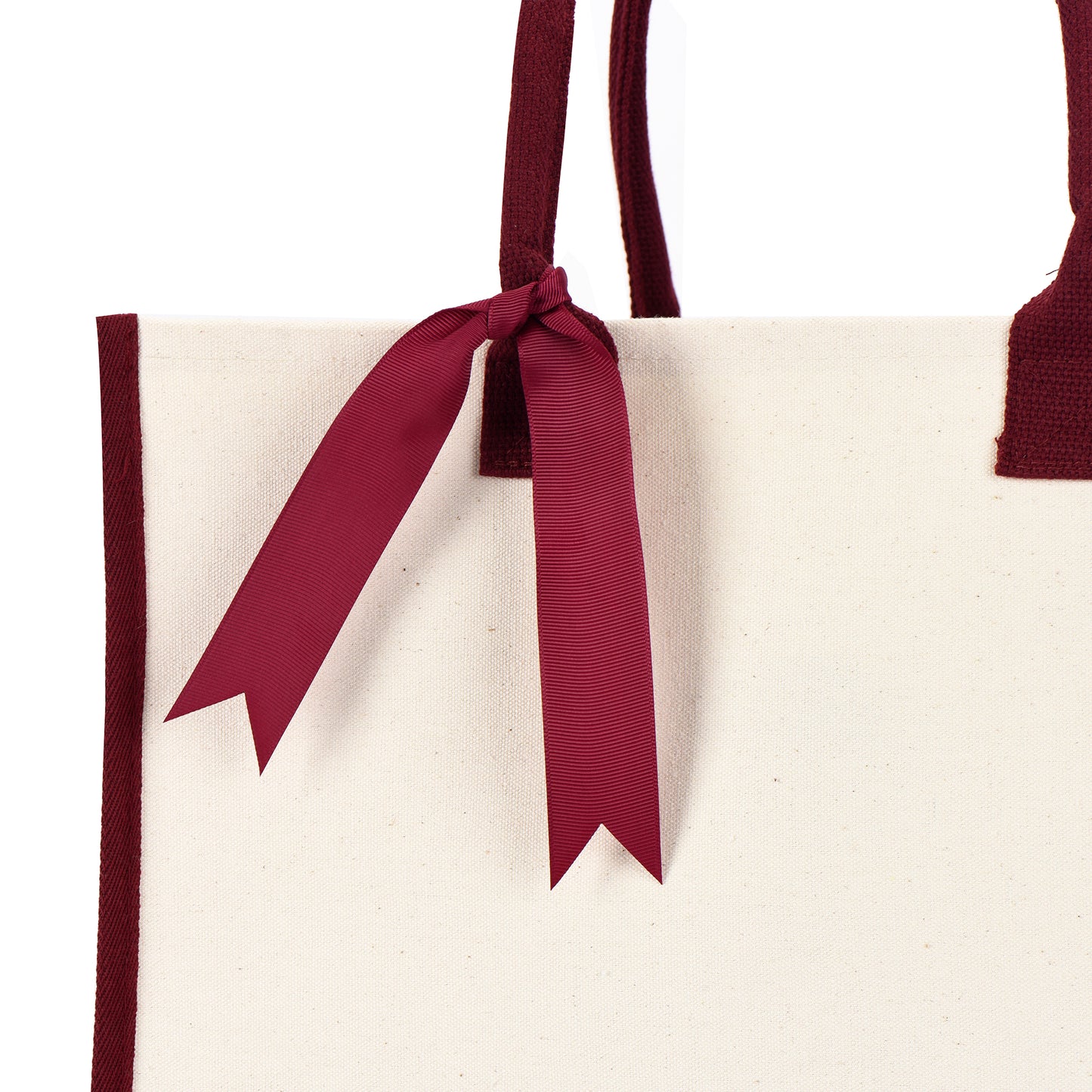 Wedding Tote Bag w/Bottom Board Support and Ribbon