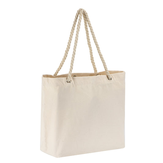 Beach Tote Bag With Rope Handles and Inner Pocket