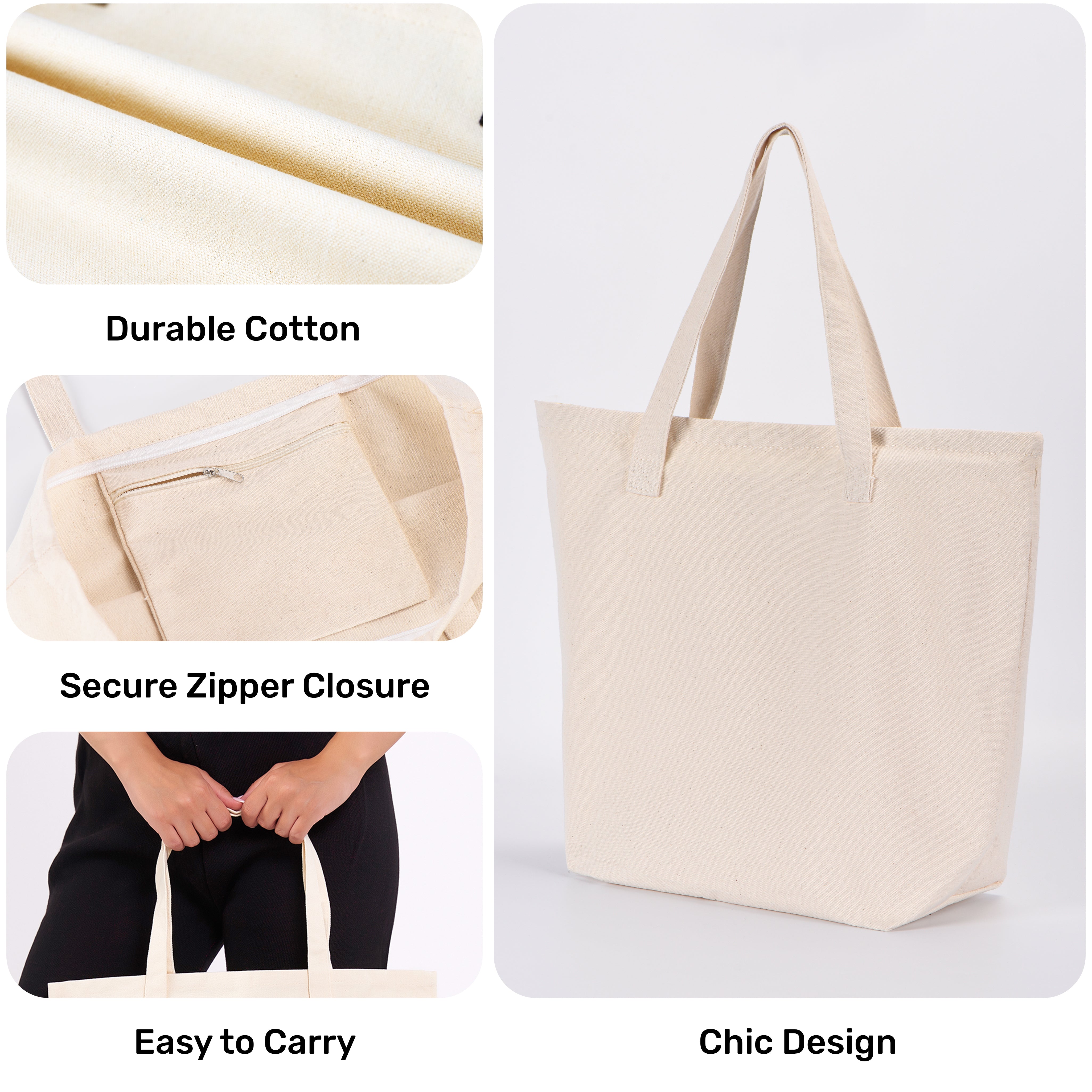 Why a Tote Bag with a Zipper is Your Ultimate Everyday Companion