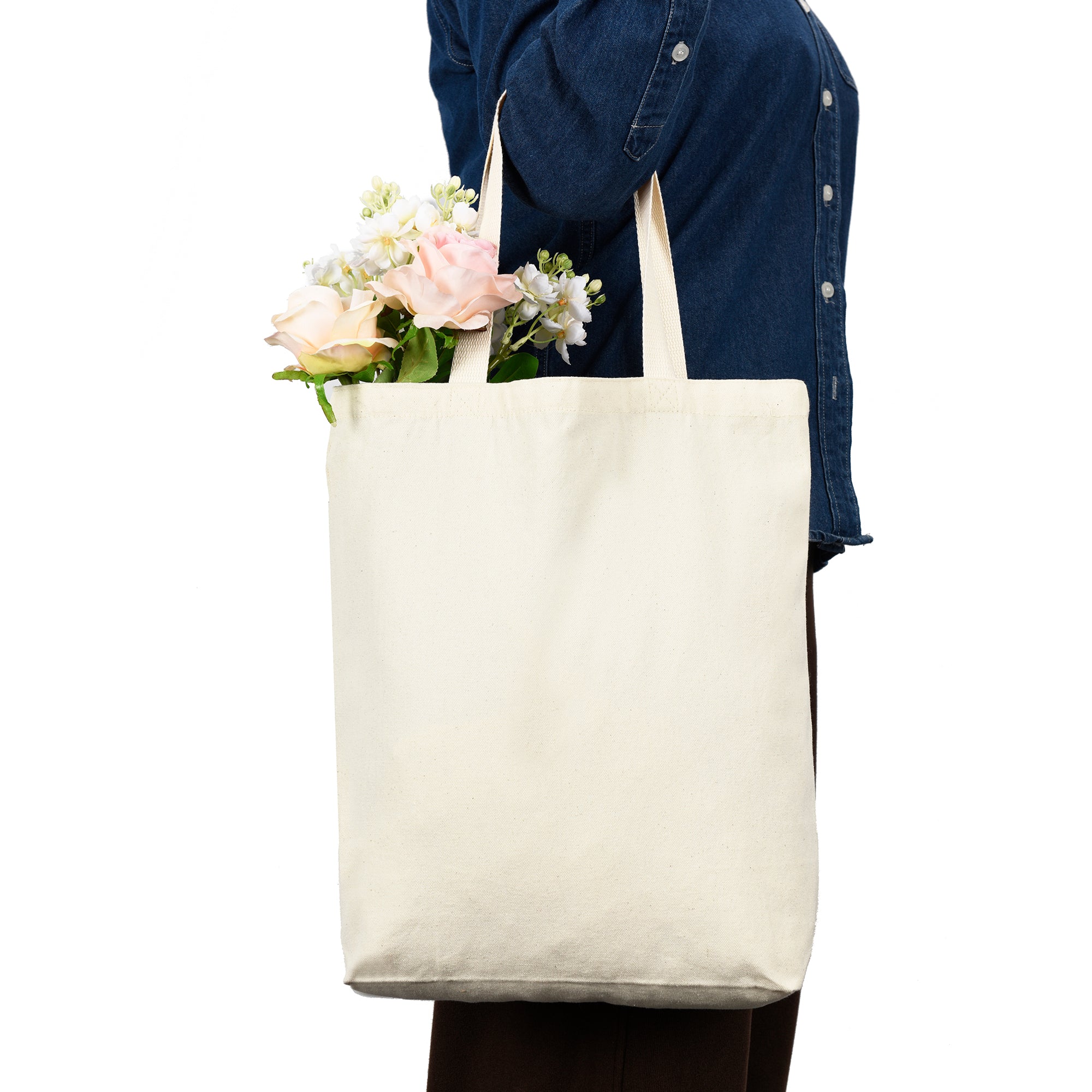 High Quality Promotional Cotton  Tote Bags w/ Gusset