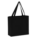 Large Zipper Cotton Tote Bag with Inner Pocket