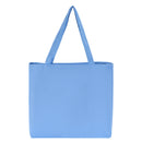 Large Zipper Cotton Tote Bag with Inner Pocket