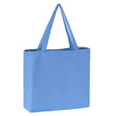 Large Zipper Cotton Tote Bag with Inner Pocket