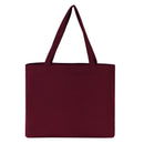 Large Zipper Cotton Tote Bag with Inner Pocket