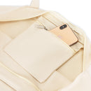 Large Zipper Cotton Tote Bag with Inner Pocket