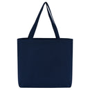 Large Zipper Cotton Tote Bag with Inner Pocket