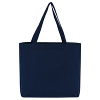 Large Zipper Cotton Tote Bag with Inner Pocket