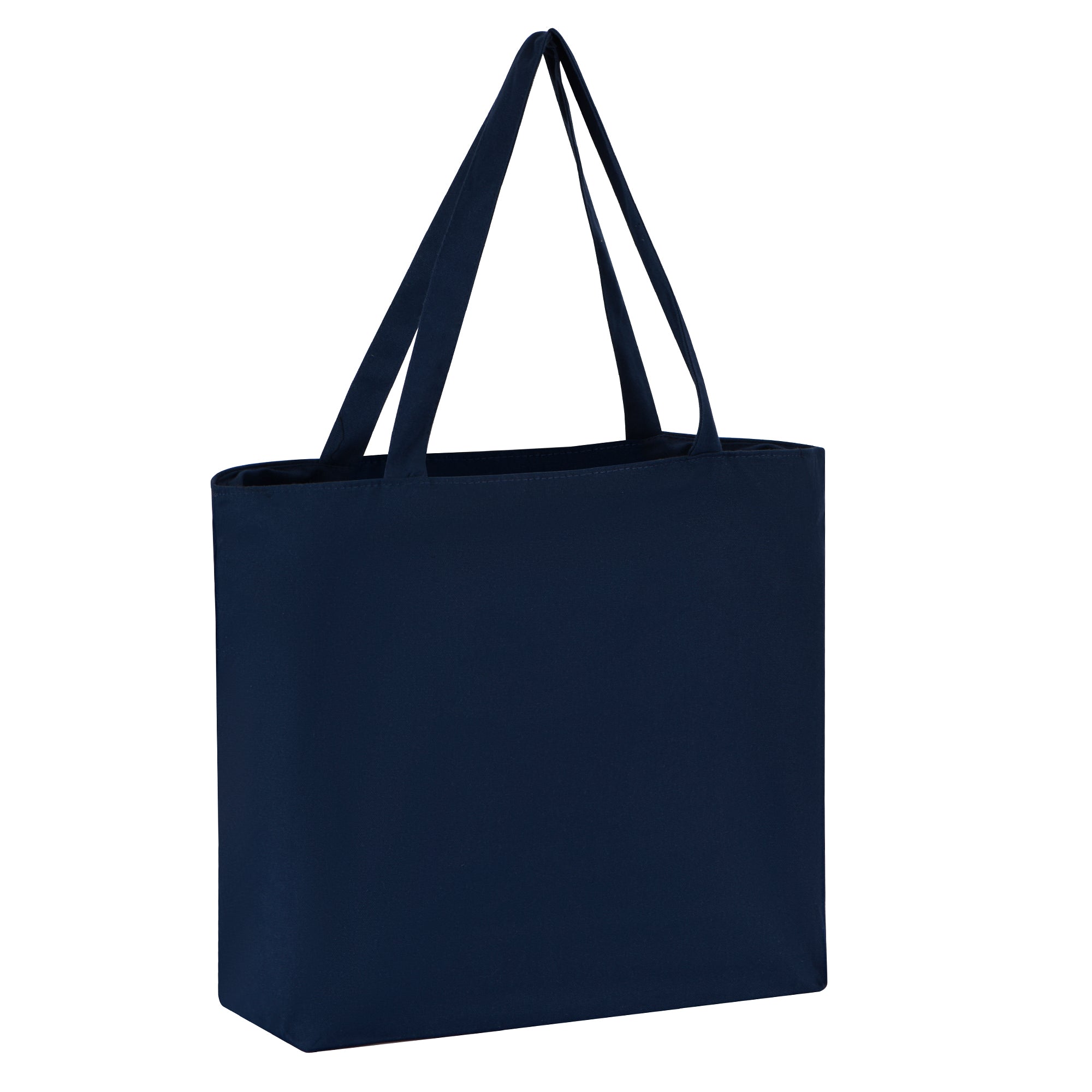 Large Zipper Cotton Tote Bag with Inner Pocket