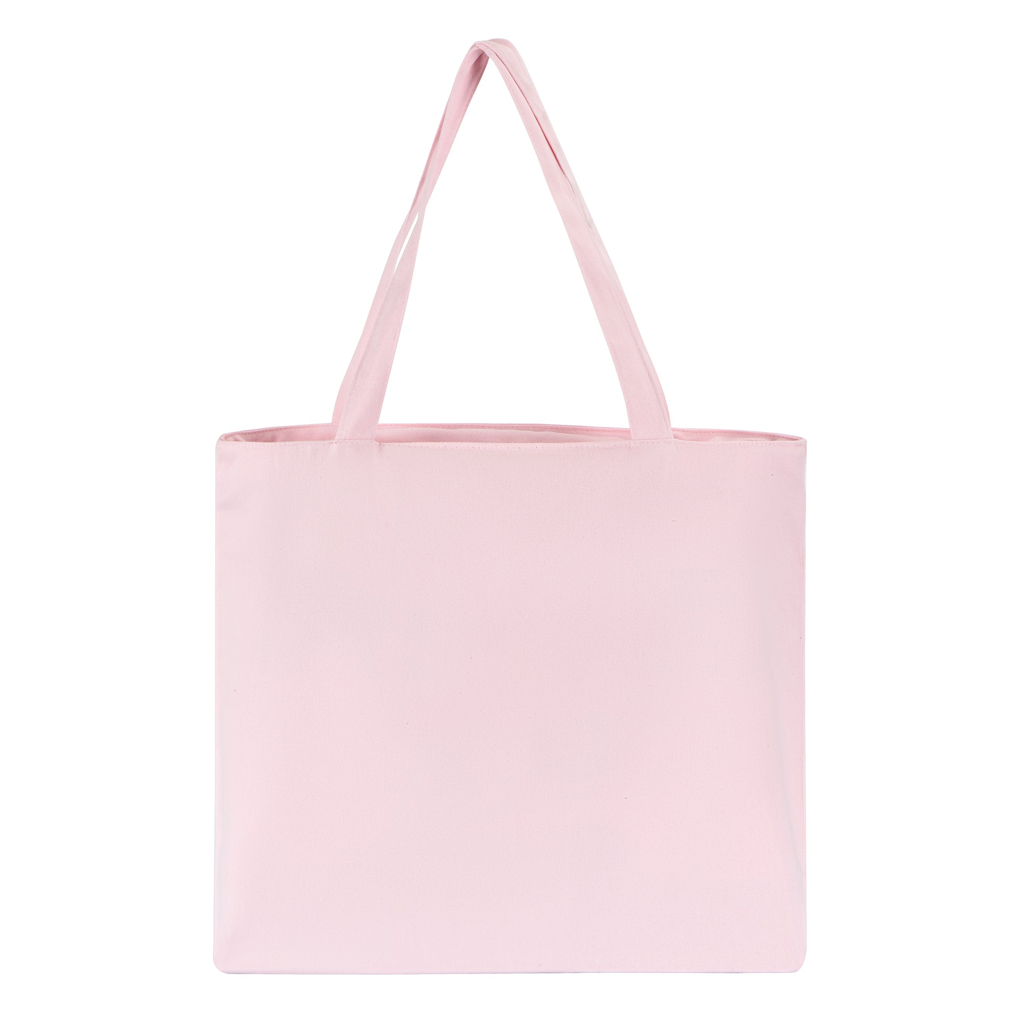 Large Zipper Cotton Tote Bag with Inner Pocket