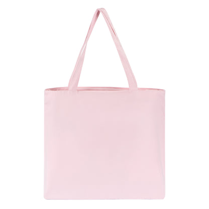 Large Zipper Cotton Tote Bag with Inner Pocket