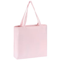 Large Zipper Cotton Tote Bag with Inner Pocket