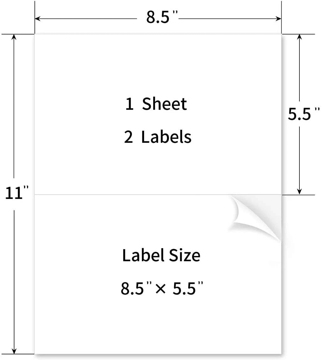 Half Sheet Shipping Labels