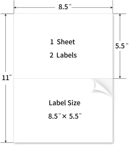 Half Sheet Shipping Labels