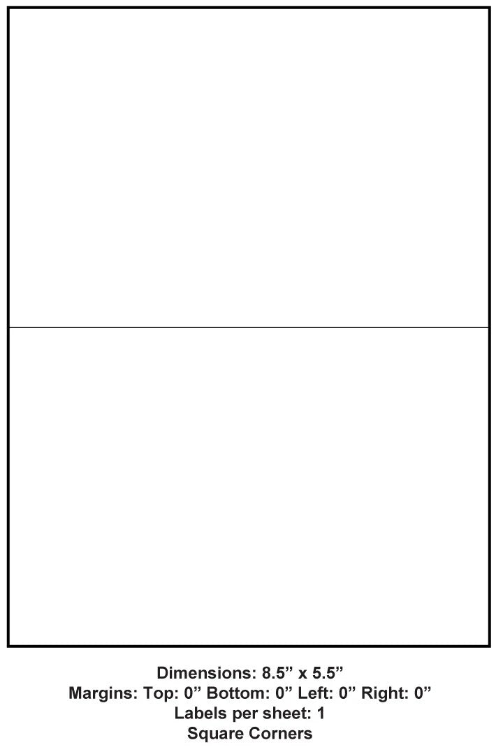 Half Sheet Shipping Labels