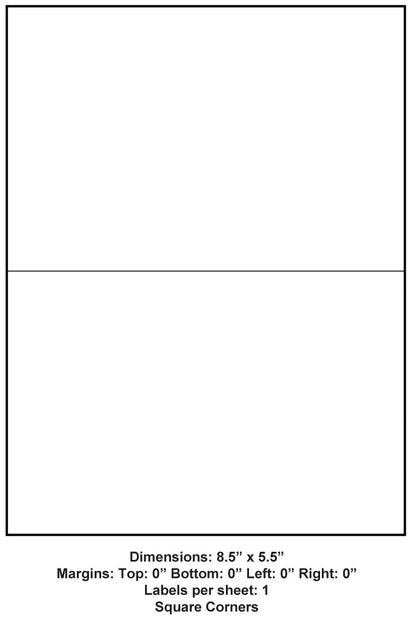 Half Sheet Shipping Labels