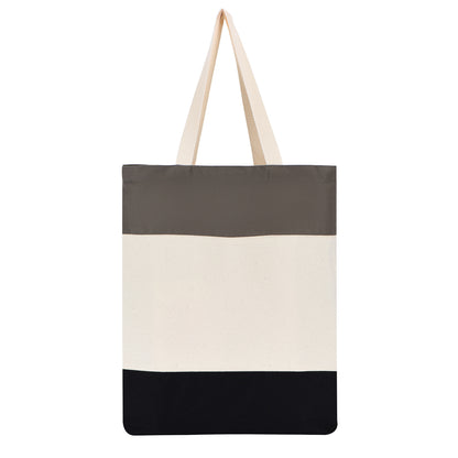Tri-Color Cotton Tote Bag