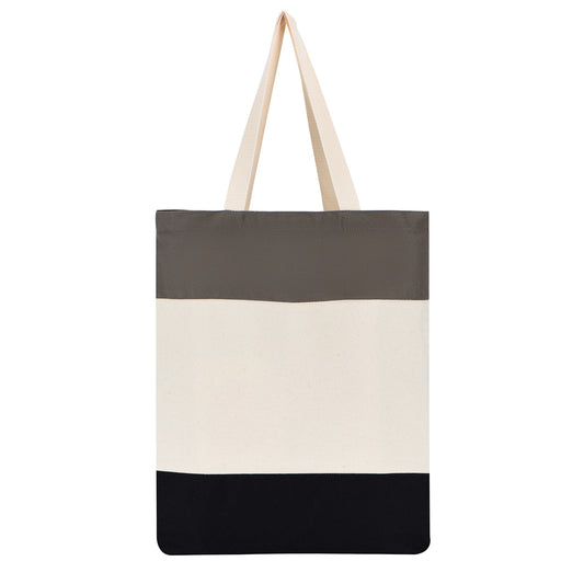 Tri-Color Cotton Tote Bag
