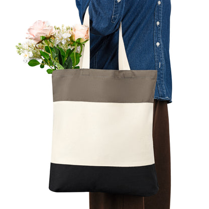 Tri-Color Cotton Tote Bag