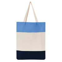 Tri-Color Cotton Tote Bag
