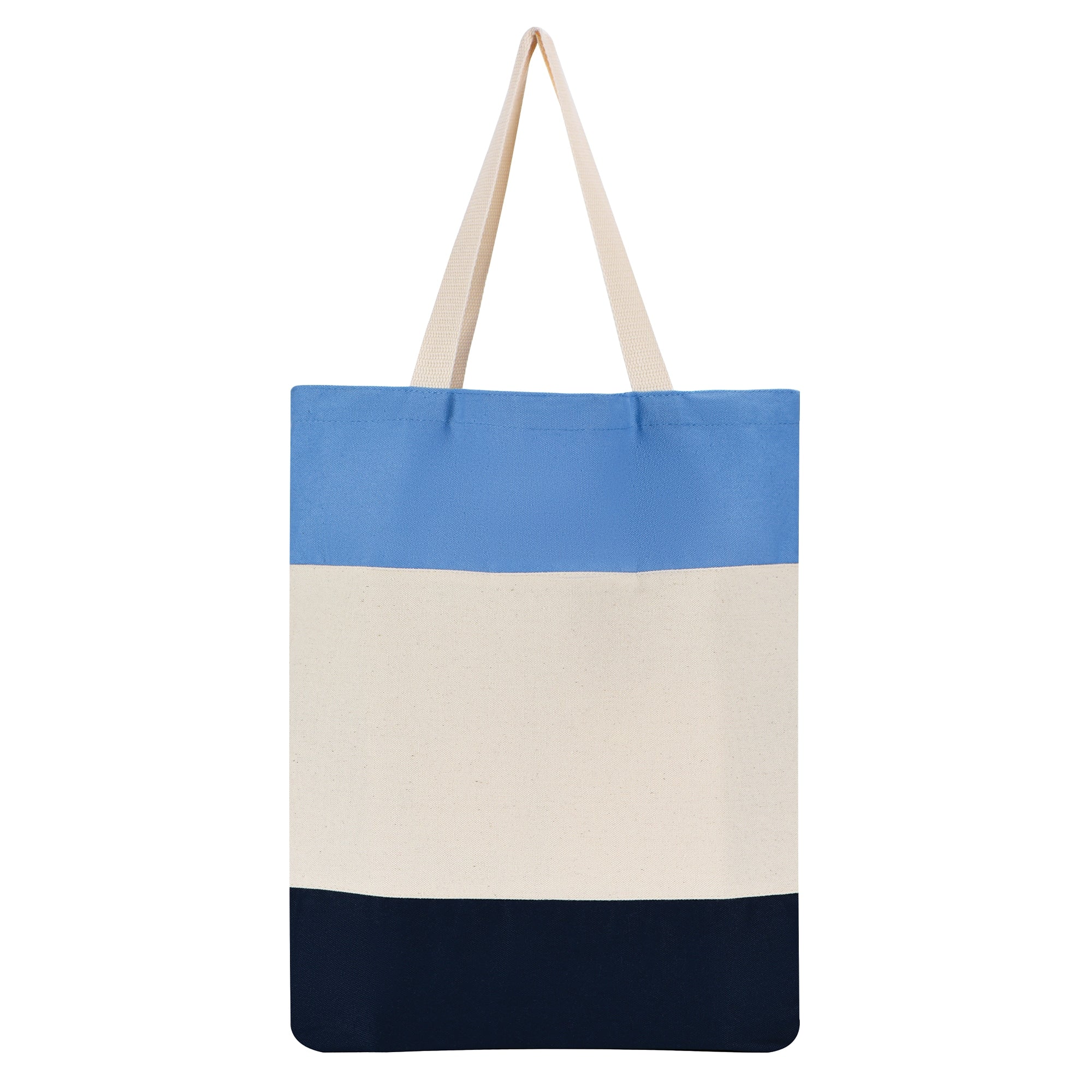 Tri-Color Cotton Tote Bag