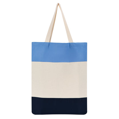 Tri-Color Cotton Tote Bag