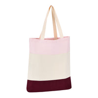 Tri-Color Cotton Tote Bag