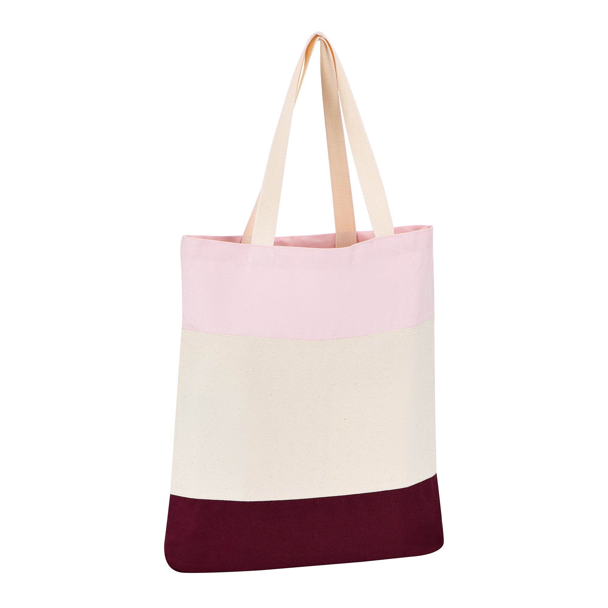 Tri-Color Cotton Tote Bag