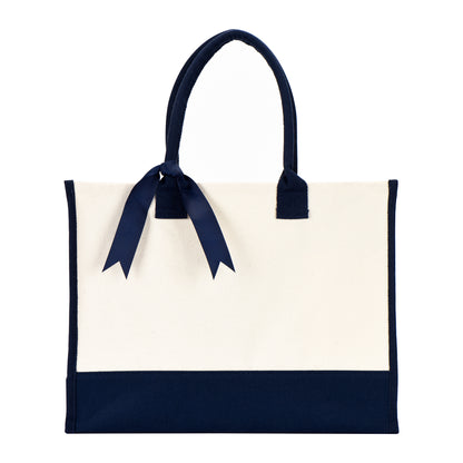 Wedding Tote Bag w/Bottom Board Support and Ribbon