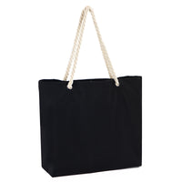 Beach Tote Bag With Rope Handles and Inner Pocket