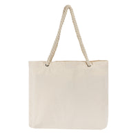 Beach Tote Bag With Rope Handles and Inner Pocket