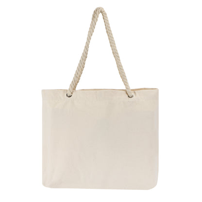 Beach Tote Bag With Rope Handles and Inner Pocket