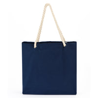 Beach Tote Bag With Rope Handles and Inner Pocket
