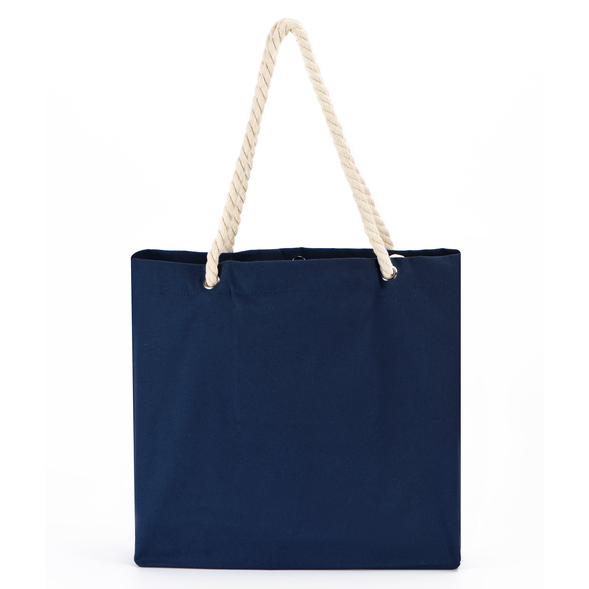 Beach Tote Bag With Rope Handles and Inner Pocket