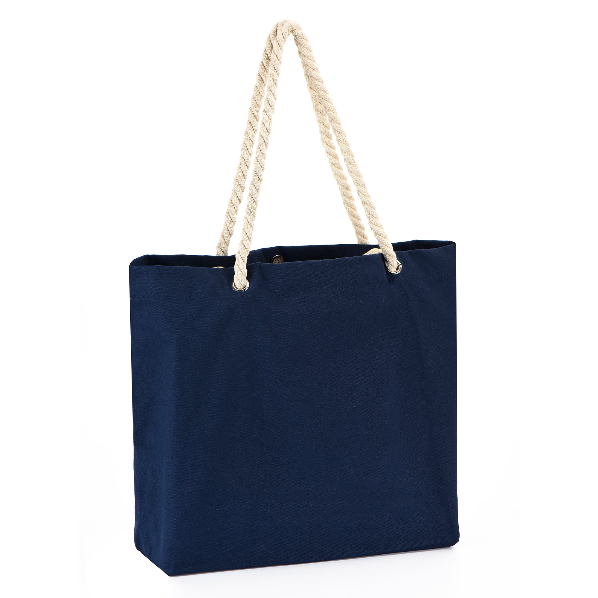 Beach Tote Bag With Rope Handles and Inner Pocket